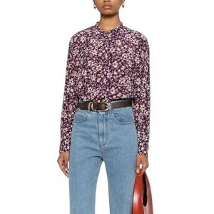 Isabel Marant Etoile NWT Catchell Floral Print Blouse Shirt Women’s‎ 34 (US 2)